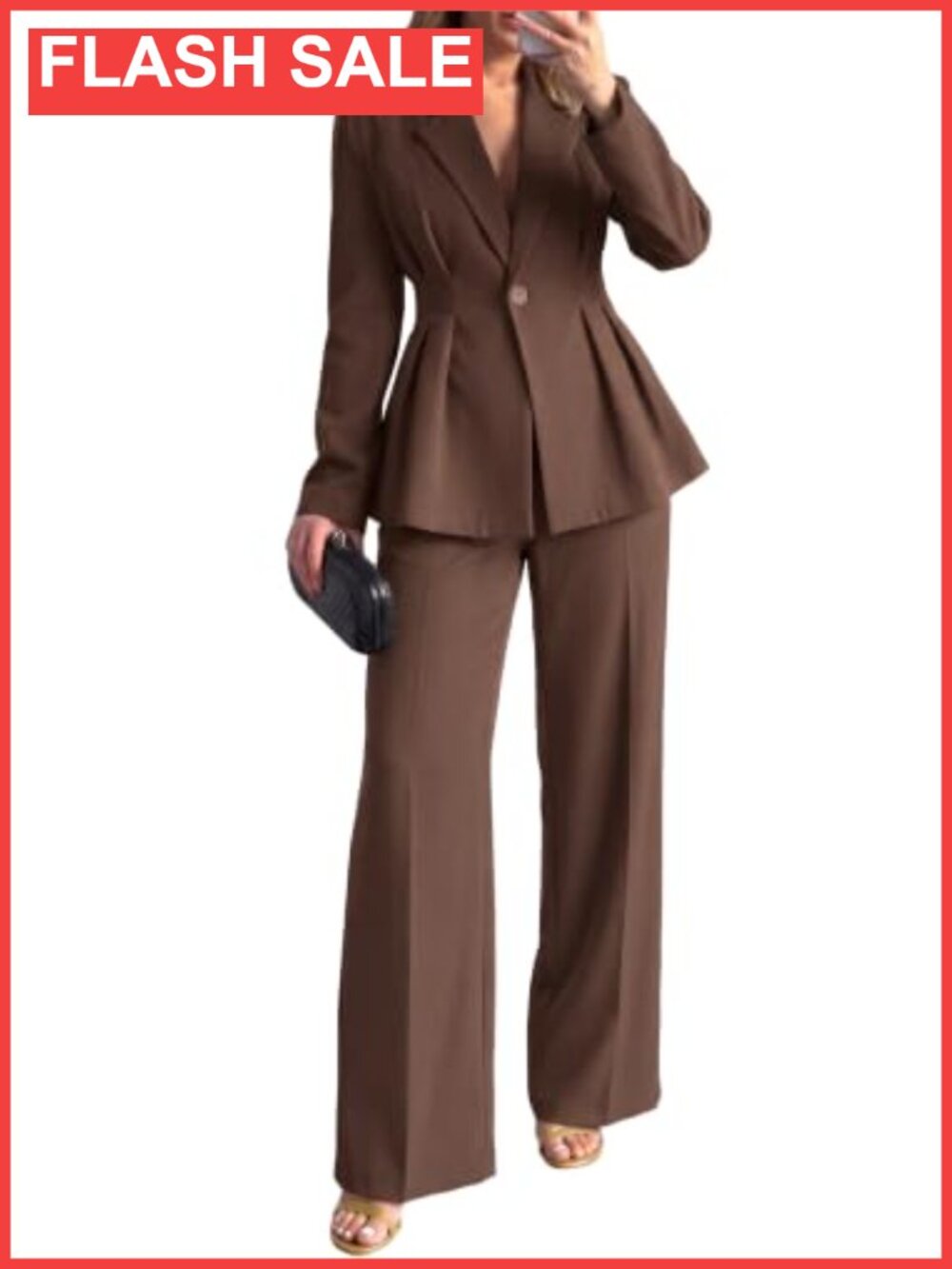 Women's 2 Piece Pantsuit Set Polyester Spandex Business Casual